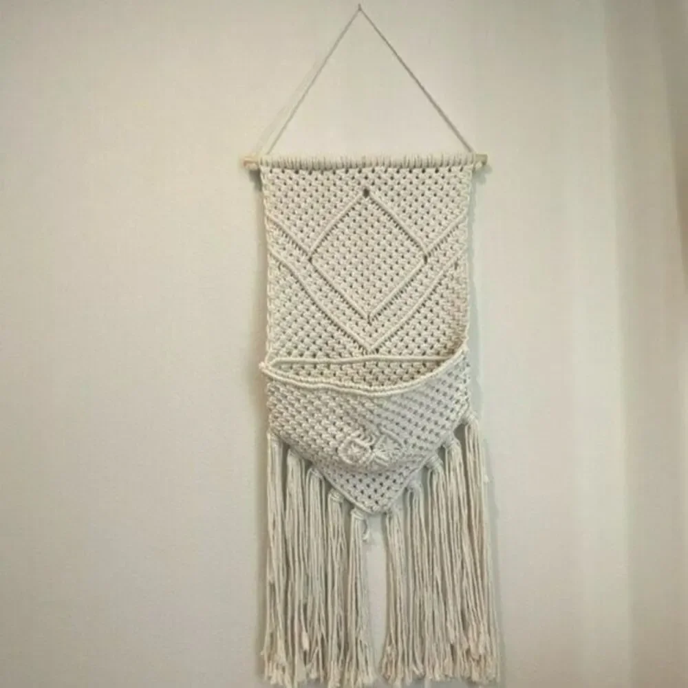 NEW Macrame Wall Hanging Tapestry Home Decor Accent Boho Bohemian House Gift